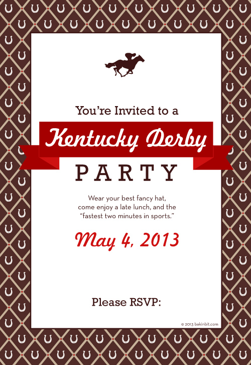 Derby Party Invitations 8